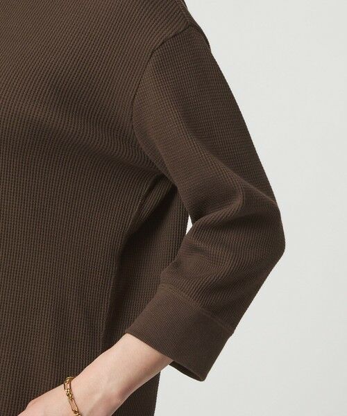 green label relaxing / グリーンレーベル リラクシング カットソー | 【WEB限定】＜at ease＞ワッフル ヘンリーネック 5分袖 カットソー | 詳細20