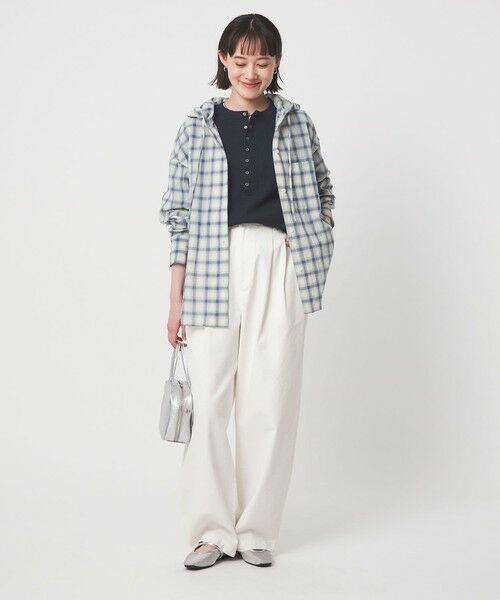 green label relaxing / グリーンレーベル リラクシング カットソー | 【WEB限定】＜at ease＞ワッフル ヘンリーネック 5分袖 カットソー | 詳細30