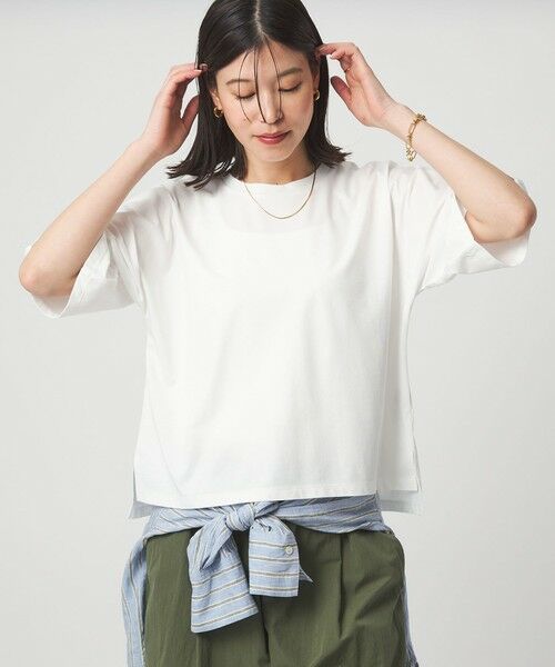 green label relaxing / グリーンレーベル リラクシング カットソー | 【WEB限定】＜at ease＞ドルマン カットソー 接触冷感 | 詳細1