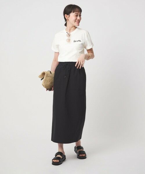 green label relaxing / グリーンレーベル リラクシング Tシャツ | ＜Gymphlex＞ショートスリーブ エンブロイダリー Tシャツ | 詳細5