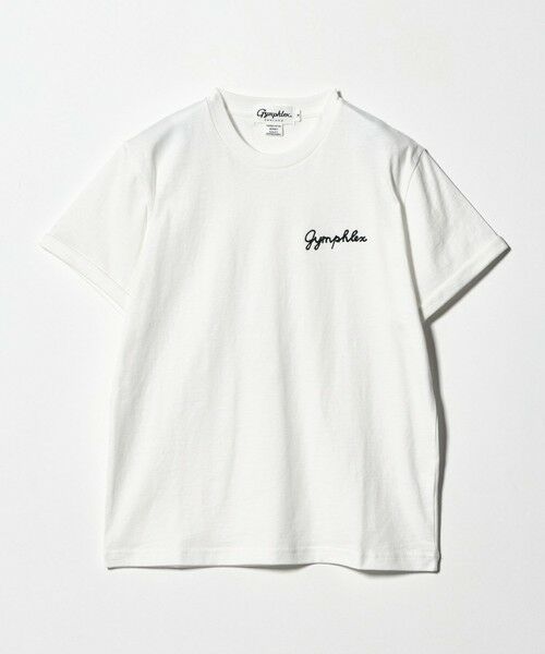 green label relaxing / グリーンレーベル リラクシング Tシャツ | ＜Gymphlex＞ショートスリーブ エンブロイダリー Tシャツ（OFF WHITE）