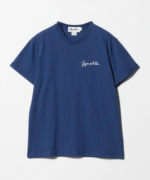 green label relaxing / グリーンレーベル リラクシング Tシャツ | ＜Gymphlex＞ショートスリーブ エンブロイダリー Tシャツ（COBALT）