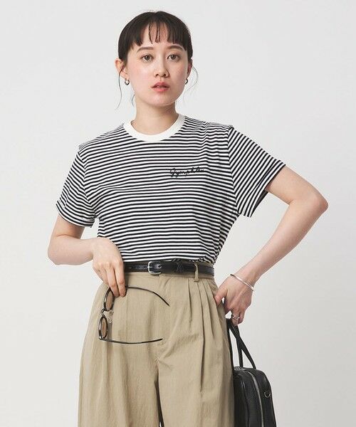 green label relaxing / グリーンレーベル リラクシング Tシャツ | ＜Gymphlex＞ショートスリーブ エンブロイダリー Tシャツ | 詳細27