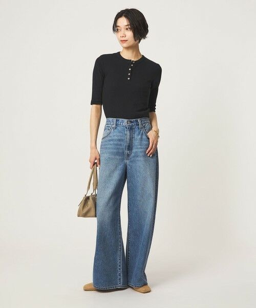 green label relaxing / グリーンレーベル リラクシング カットソー | ＜Robert P. Miller＞ヘンリーネック 5分袖 プルオーバー カットソー | 詳細9