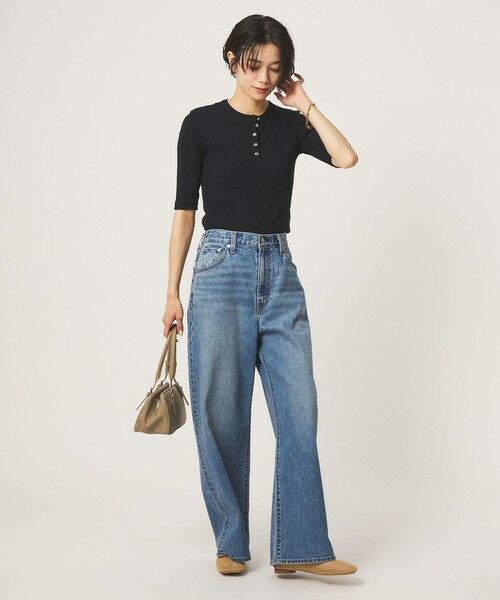 green label relaxing / グリーンレーベル リラクシング カットソー | ＜Robert P. Miller＞ヘンリーネック 5分袖 プルオーバー カットソー | 詳細10