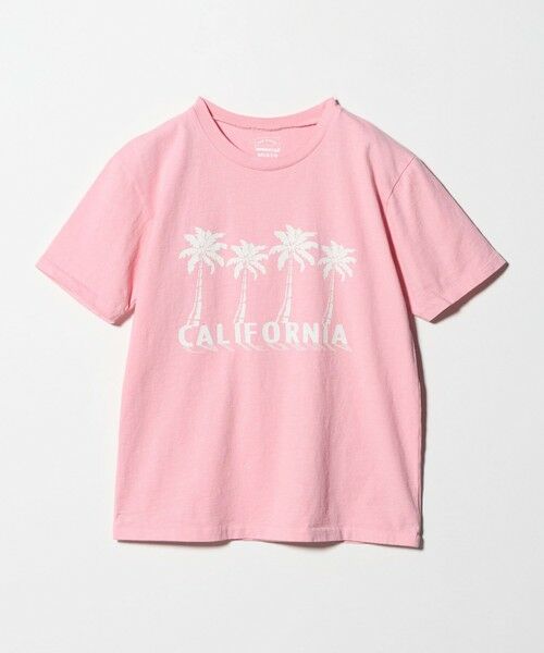 green label relaxing / グリーンレーベル リラクシング Tシャツ | 【別注】＜MIXTA＞ショートスリーブ プリント Tシャツ（LT.PINK）