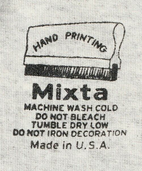 green label relaxing / グリーンレーベル リラクシング Tシャツ | 【別注】＜MIXTA＞ショートスリーブ プリント Tシャツ ミディアムグレー | 詳細6