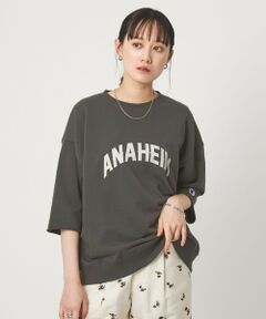 green label relaxing / グリーンレーベル リラクシング カットソー | 【別注】＜Champion＞6分袖 プリント スウェット プルオーバー