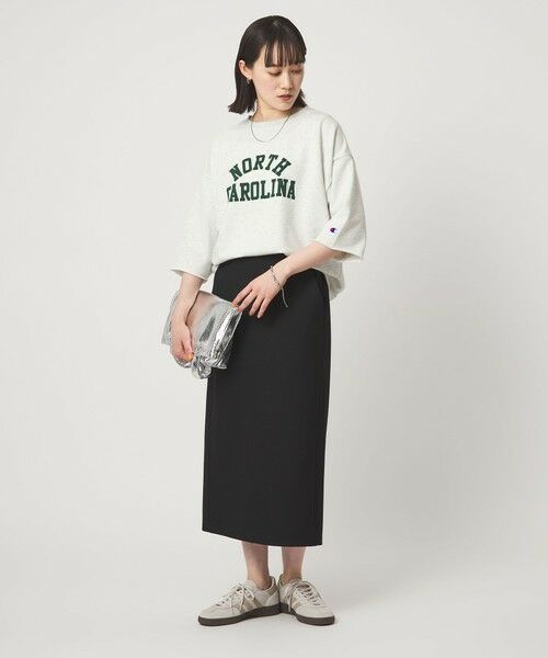 green label relaxing / グリーンレーベル リラクシング カットソー | 【別注】＜Champion＞6分袖 プリント スウェット プルオーバー | 詳細6