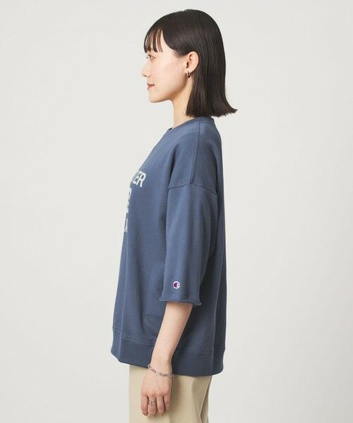 green label relaxing / グリーンレーベル リラクシング カットソー | 【別注】＜Champion＞6分袖 プリント スウェット プルオーバー | 詳細13