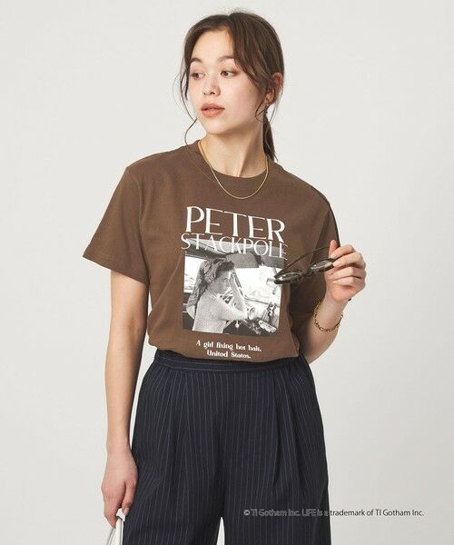 green label relaxing / グリーンレーベル リラクシング Tシャツ | 【別注】＜GOOD ROCK SPEED＞LIFE PC ショートスリーブ Tシャツ（DK.BROWN）