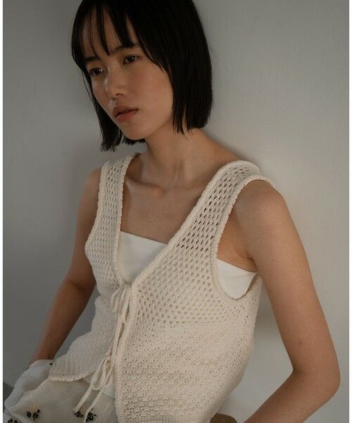 green label relaxing / グリーンレーベル リラクシング キャミソール・チューブトップ | ベアトップキャミソール（OFF WHITE）