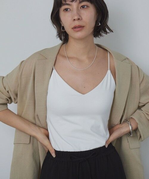 green label relaxing / グリーンレーベル リラクシング キャミソール・チューブトップ | Vネックキャミソール / カップインナー | 詳細2