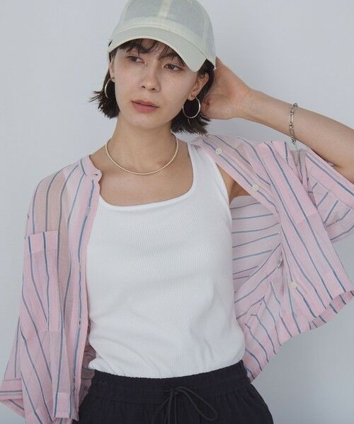 green label relaxing / グリーンレーベル リラクシング タンクトップ | デコルテタンクトップ / カップインナー | 詳細1