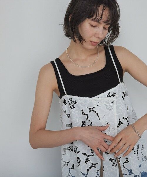 green label relaxing / グリーンレーベル リラクシング タンクトップ | デコルテタンクトップ / カップインナー | 詳細9