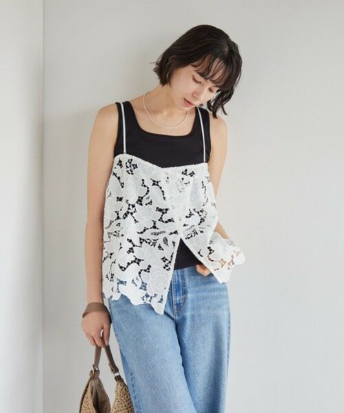 green label relaxing / グリーンレーベル リラクシング タンクトップ | デコルテタンクトップ / カップインナー | 詳細14