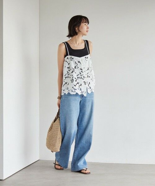 green label relaxing / グリーンレーベル リラクシング タンクトップ | デコルテタンクトップ / カップインナー | 詳細15