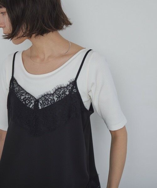 green label relaxing / グリーンレーベル リラクシング Tシャツ | カップデザインネックTシャツ / カップインナー | 詳細6