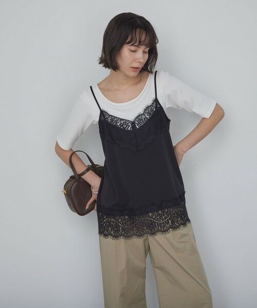 green label relaxing / グリーンレーベル リラクシング Tシャツ | カップデザインネックTシャツ / カップインナー | 詳細7
