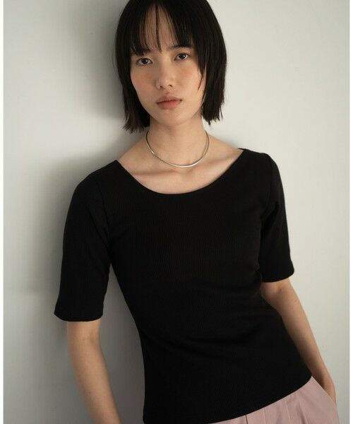 green label relaxing / グリーンレーベル リラクシング Tシャツ | カップデザインネックTシャツ / カップインナー | 詳細8