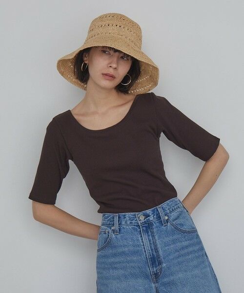 green label relaxing / グリーンレーベル リラクシング Tシャツ | カップデザインネックTシャツ / カップインナー | 詳細14