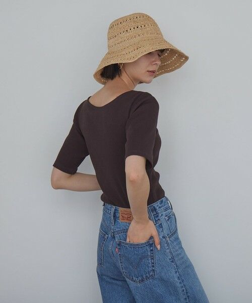 green label relaxing / グリーンレーベル リラクシング Tシャツ | カップデザインネックTシャツ / カップインナー | 詳細15