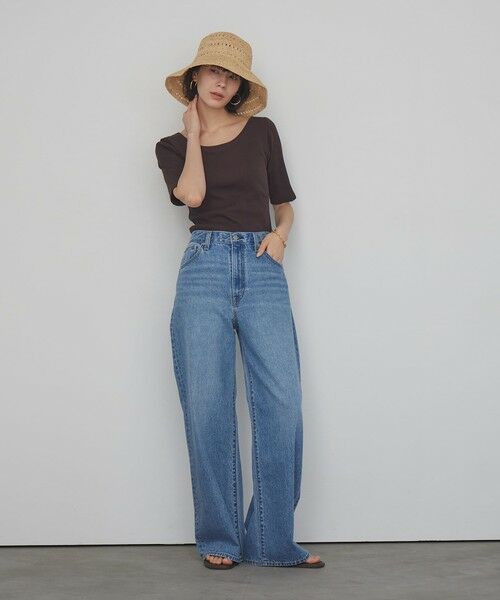 green label relaxing / グリーンレーベル リラクシング Tシャツ | カップデザインネックTシャツ / カップインナー | 詳細16