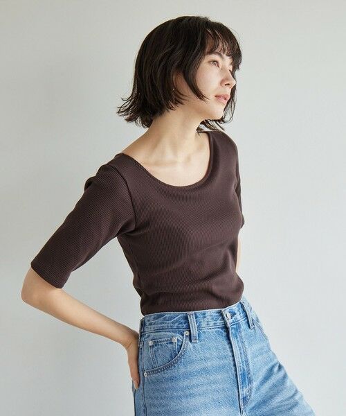 green label relaxing / グリーンレーベル リラクシング Tシャツ | カップデザインネックTシャツ / カップインナー | 詳細17