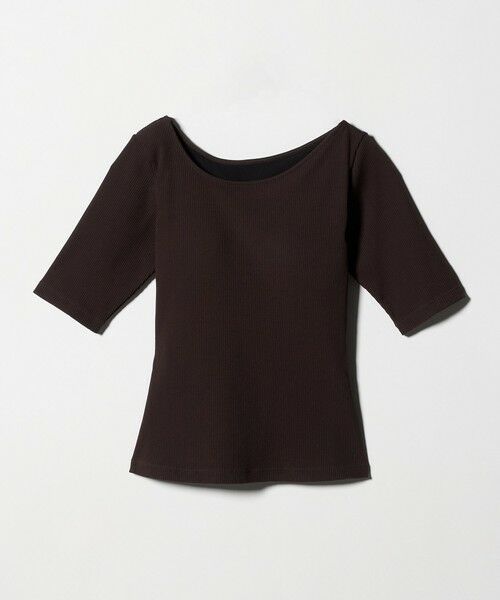 green label relaxing / グリーンレーベル リラクシング Tシャツ | カップデザインネックTシャツ（DK.BROWN）