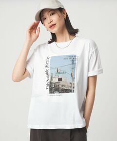 green label relaxing / グリーンレーベル リラクシング カットソー | 【WEB限定】＜at ease＞アソート フォトプリント ショートスリーブ カットソー