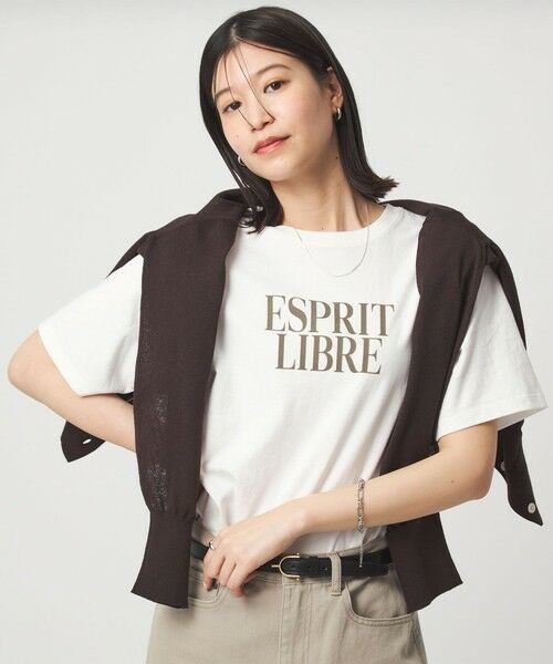 green label relaxing / グリーンレーベル リラクシング カットソー | 【WEB限定】＜at ease＞フロッキープリント カットソー | 詳細1