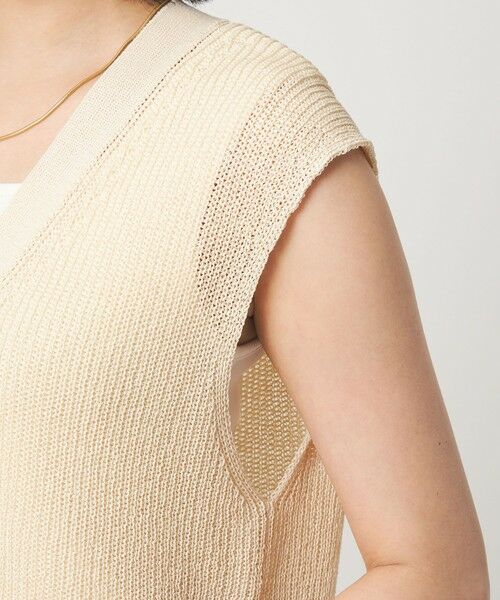 green label relaxing / グリーンレーベル リラクシング ベスト | ペーパー ニット ジレ ウォッシャブル | 詳細8