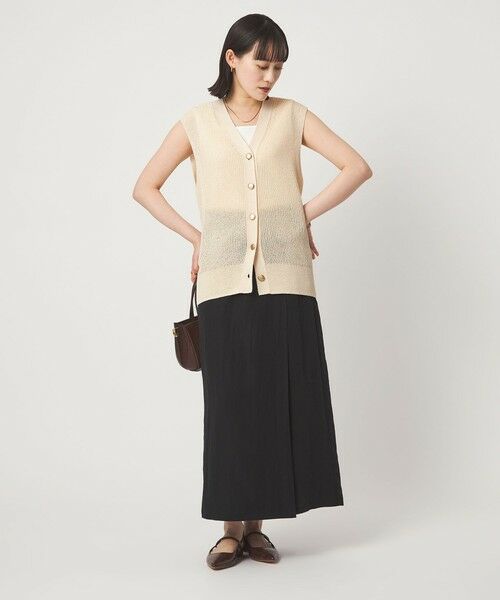 green label relaxing / グリーンレーベル リラクシング ベスト | ペーパー ニット ジレ ウォッシャブル | 詳細2