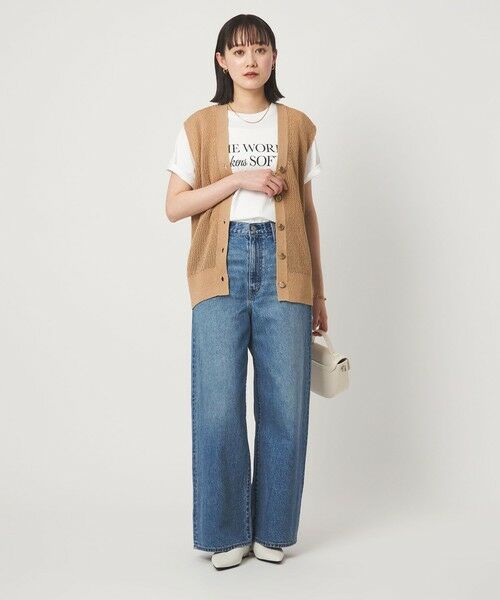 green label relaxing / グリーンレーベル リラクシング ベスト | ペーパー ニット ジレ ウォッシャブル | 詳細15