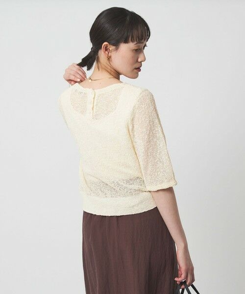 green label relaxing / グリーンレーベル リラクシング ニット・セーター | ノットヤーン ショートスリーブ プルオーバー ウォッシャブル | 詳細2