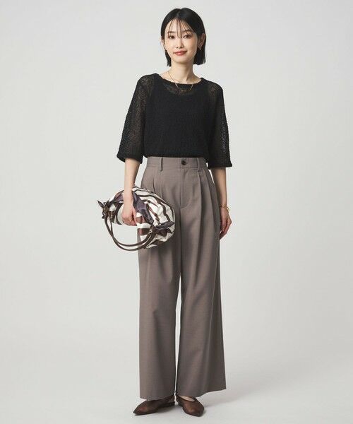 green label relaxing / グリーンレーベル リラクシング ニット・セーター | ノットヤーン ショートスリーブ プルオーバー ウォッシャブル | 詳細7