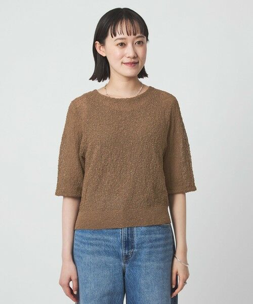 green label relaxing / グリーンレーベル リラクシング ニット・セーター | ノットヤーン ショートスリーブ プルオーバー ウォッシャブル | 詳細14