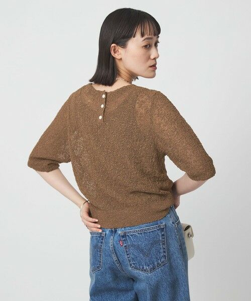 green label relaxing / グリーンレーベル リラクシング ニット・セーター | ノットヤーン ショートスリーブ プルオーバー ウォッシャブル | 詳細11