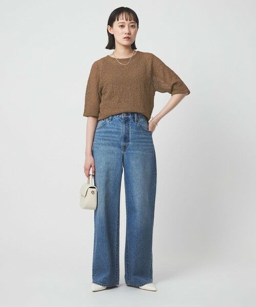 green label relaxing / グリーンレーベル リラクシング ニット・セーター | ノットヤーン ショートスリーブ プルオーバー ウォッシャブル | 詳細12