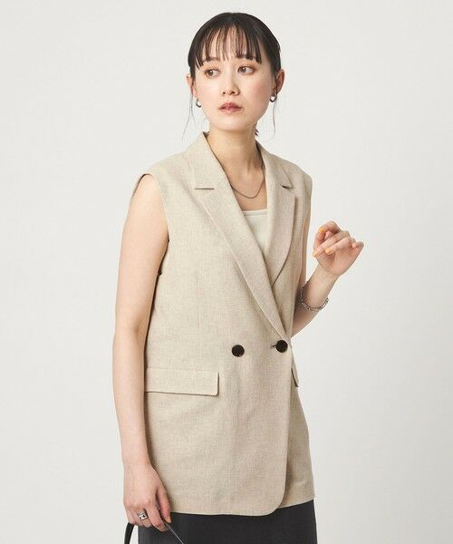 green label relaxing / グリーンレーベル リラクシング ベスト | ラスティック ツイル ジレ マシンウォッシャブル ストレッチ UVカット 吸水速乾（NATURAL）