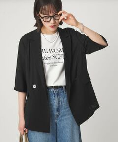 green label relaxing / グリーンレーベル リラクシング テーラードジャケット | 【結論シリーズ】シアーエアミドルスリーブジャケット［size SHORTあり］