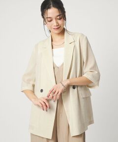 green label relaxing / グリーンレーベル リラクシング テーラードジャケット | 【結論シリーズ】シアーエアミドルスリーブジャケット［size SHORTあり］