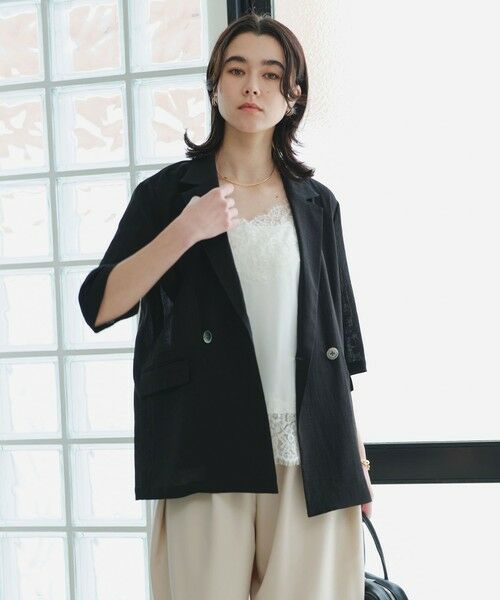 green label relaxing / グリーンレーベル リラクシング テーラードジャケット | 【結論シリーズ】シアーエアミドルスリーブジャケット［size SHORTあり］ | 詳細2
