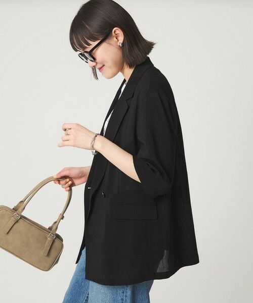 green label relaxing / グリーンレーベル リラクシング テーラードジャケット | 【結論シリーズ】シアーエアミドルスリーブジャケット［size SHORTあり］ | 詳細4
