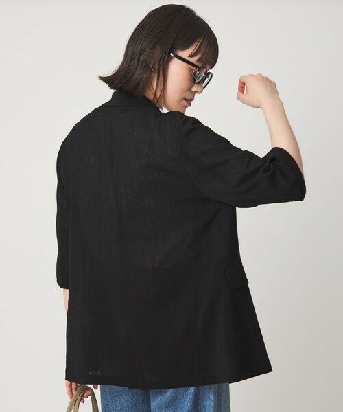 green label relaxing / グリーンレーベル リラクシング テーラードジャケット | 【結論シリーズ】シアーエアミドルスリーブジャケット［size SHORTあり］ | 詳細6