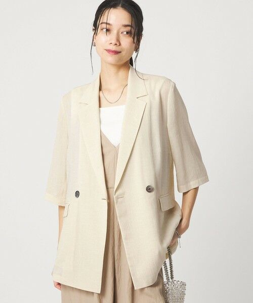 green label relaxing / グリーンレーベル リラクシング テーラードジャケット | 【結論シリーズ】シアーエアミドルスリーブジャケット［size SHORTあり］ | 詳細11