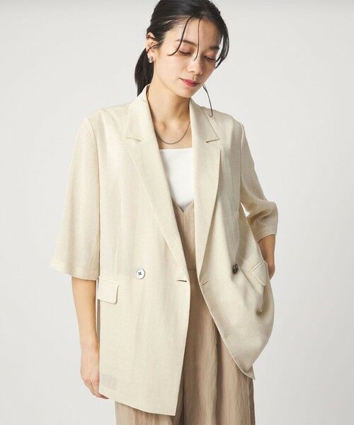 green label relaxing / グリーンレーベル リラクシング テーラードジャケット | 【結論シリーズ】シアーエアミドルスリーブジャケット［size SHORTあり］ | 詳細13