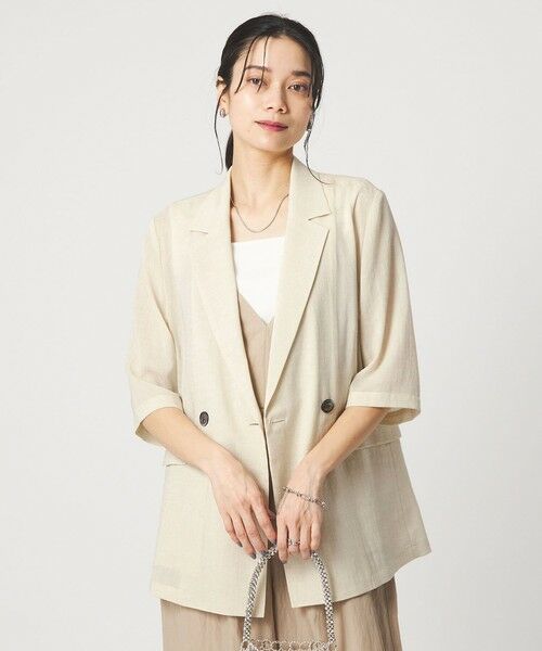 green label relaxing / グリーンレーベル リラクシング テーラードジャケット | 【結論シリーズ】シアーエアミドルスリーブジャケット［size SHORTあり］ | 詳細15
