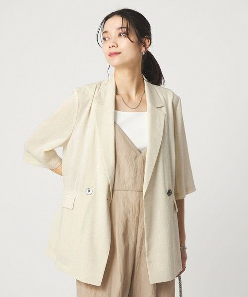 green label relaxing / グリーンレーベル リラクシング テーラードジャケット | 【結論シリーズ】シアーエアミドルスリーブジャケット［size SHORTあり］ | 詳細17