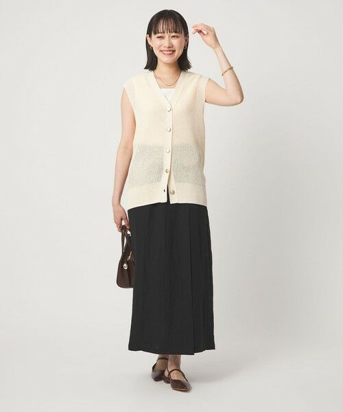 green label relaxing / グリーンレーベル リラクシング ロング・マキシ丈スカート | ［size SHORTあり］フィブリル ナロー スカート | 詳細4